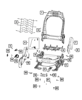 68249692ah Mopar Genuine Manual Seat Adjuster