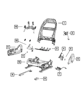 68260536ac Mopar Genuine Front Seat Back - Frame
