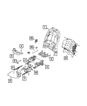 68270863aa Mopar Genuine Seat Adjuster Track Right