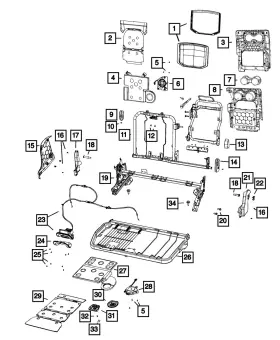 68272036ac Mopar Genuine Rear Seat Cushion Frame