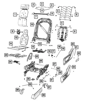 68272062aj Mopar Genuine Front Seat Cushion Frame