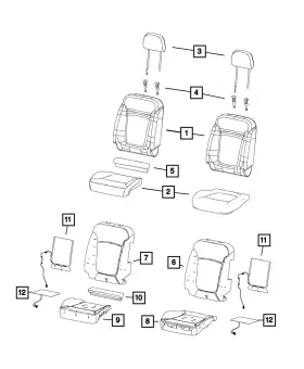 68284399aa Mopar Genuine Seat Back Foam