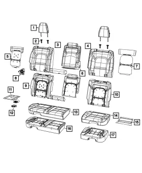 68299889ad Mopar Genuine Seat Back Foam