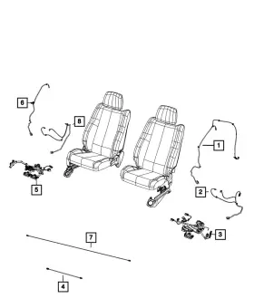 68302032ab Mopar Genuine Seat Recliner Wiring