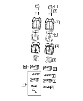 68346540ac Mopar Genuine Heated Seat Element Right