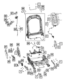 68372438ad Mopar Genuine Front Seat Cable