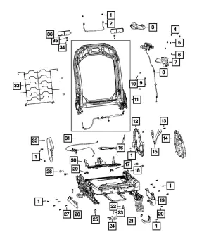 68372438ae Mopar Genuine Front Seat Cable