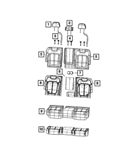 68376069ae Mopar Genuine Seat Back Foam Left