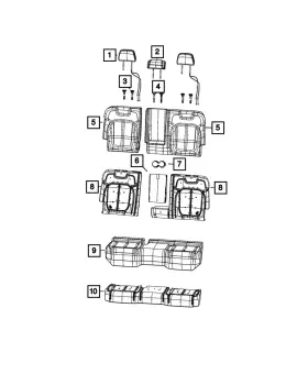 68376070ad Mopar Genuine Seat Back Foam Right