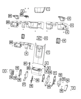 68395109aa Mopar Genuine Rear Seat Shield