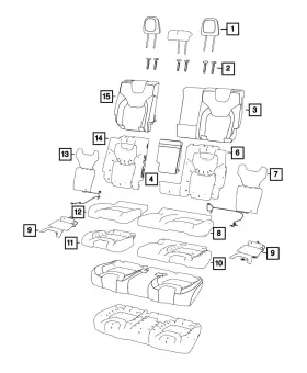 68413460aa Mopar Genuine Seat Cushion Heated Pad