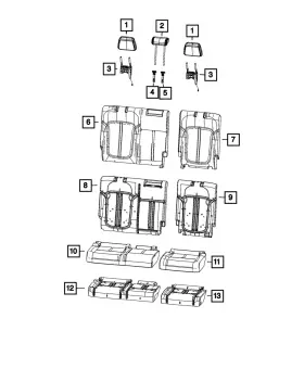 68418975aa Mopar Genuine Seat Back Foam