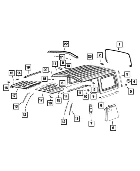 68432755ac Mopar Genuine Targa Panel Isolator
