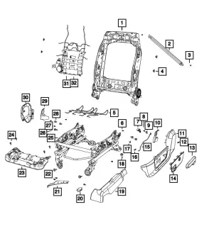 68433845aa Mopar Genuine Manual Seat Adjuster 68433845aa Mopar Genuine Manual Seat Adjuster
