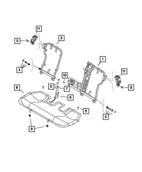 68439299aa Mopar Genuine Rear Seat Back Frame