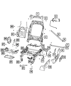 68455848aa Mopar Genuine Seat Adjuster