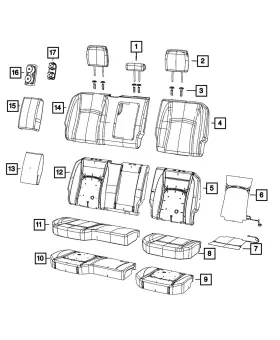 Mopar 68459111aa Genuine Armrest Foam