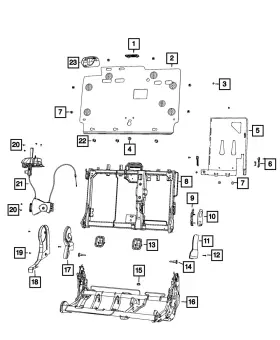 68465574ab Mopar Genuine Seat Back Panel