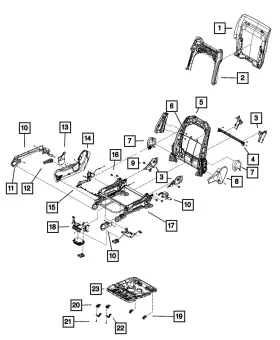 68469531aa Mopar Genuine Seat Cushion Frame