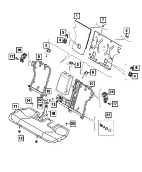Mopar 68518084aa Genuine Rear Seat Back Panel