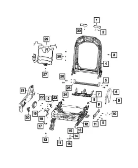 68520092ab Mopar Genuine Seat Adjuster