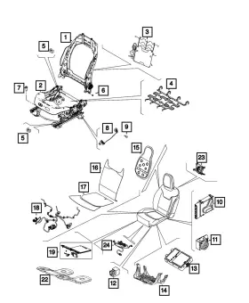 68520570aa Mopar Genuine Front Seat Cushion Frame