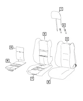 68531412aa Mopar Genuine Seat Back Foam Right 68531412aa Mopar Genuine Seat Back Foam Right