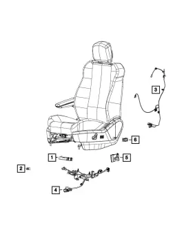 68531684aa Mopar Genuine Seat Cushion Wiring