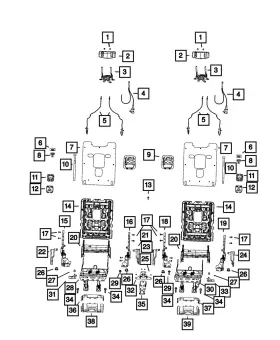 68543970ad Mopar Genuine Headrest Release Cable