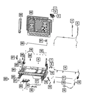 68545269aa Mopar Genuine Second Row Seat Cushion Frame