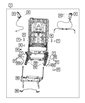 68568899ac Mopar Genuine Seat Latch Actuator Left