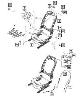 68655076aa Mopar Genuine Seat Back Handle 68655076aa Mopar Genuine Seat Back Handle
