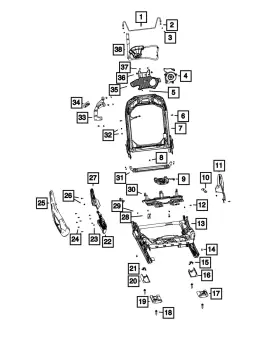 68694291ab Mopar Genuine Seat Release Strap And Cable