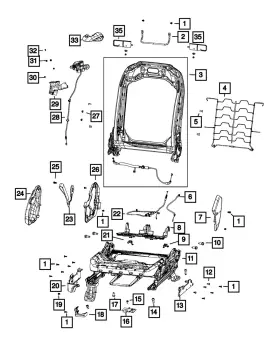 6bn88tx7ac Mopar Genuine Seat Recliner Cover
