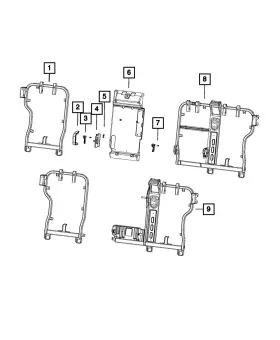 6bu14dx9aa Mopar Genuine Armrest Bezel