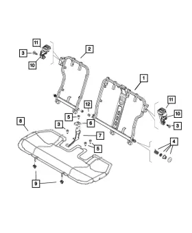 6dd92ps4aa Mopar Genuine Seat Release Bezel Right