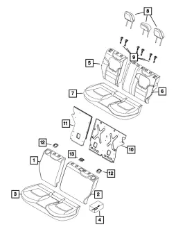 6de01ps4aa Mopar Genuine Seat Release - Bezel