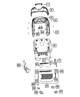 6ph961t3ae Mopar Genuine Front Seat Back Panel