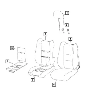 6qu15lr5aa Mopar Genuine Front Seat Back Cover Left