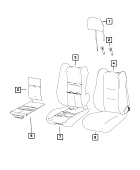 6rn73ysaaa Mopar Genuine Front Seat Back Cover Left 6rn73ysaaa Mopar Genuine Front Seat Back Cover Left