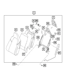 6vy04ucxaa Mopar Genuine Seat Back Cover