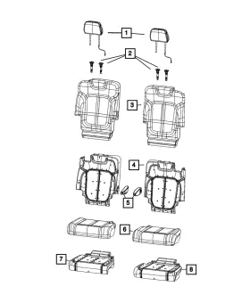6xs341t5ac Mopar Genuine Second Row Armrest Right Seat Inboard