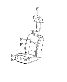 7gc24bd3aa Mopar Genuine Front Seat Back Cover Right