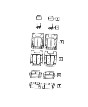 7gl46wt3ad Mopar Genuine Rear Seat Back Cover Right