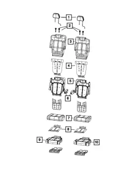 7hq15tx7ac Mopar Genuine Rear Seat Back Cover Left