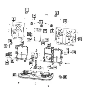 7kn97jrrae Mopar Genuine Rear Seat Center Armrest
