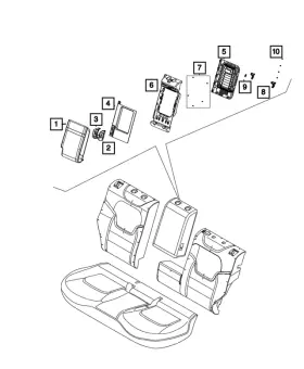 Mopar 7qh64u00aa Genuine Rear Seat Center Armrest