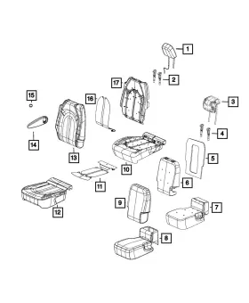 7sk631x3aa Mopar Genuine Second Row Armrest Left
