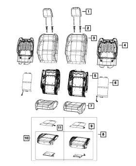 7sm19tx7aa Mopar Genuine Front Seat Back Cover Left 7sm19tx7aa Mopar Genuine Front Seat Back Cover Left