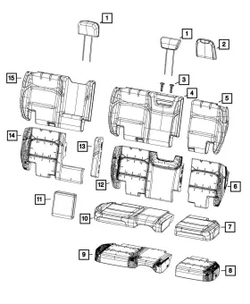 7sn05tx7aa Mopar Genuine Rear Seat Back Cover